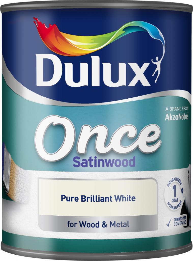 Dulux Once Coat Satin Wood 750ml Dulux Once Coat Satin Wood 750ml